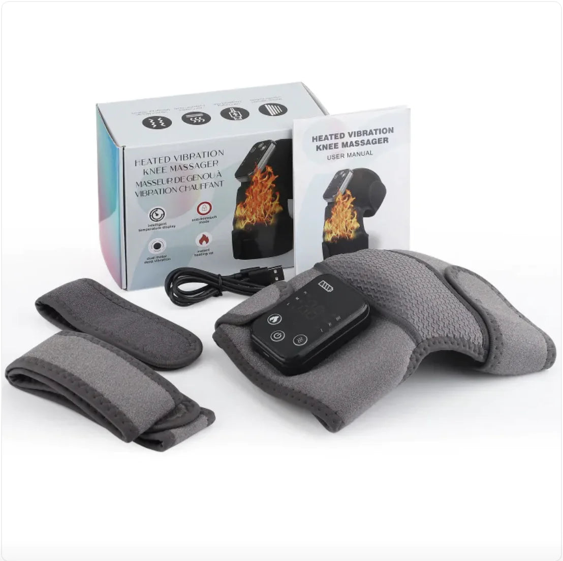 Heated Vibration Massage Knee and Shoulder Pad